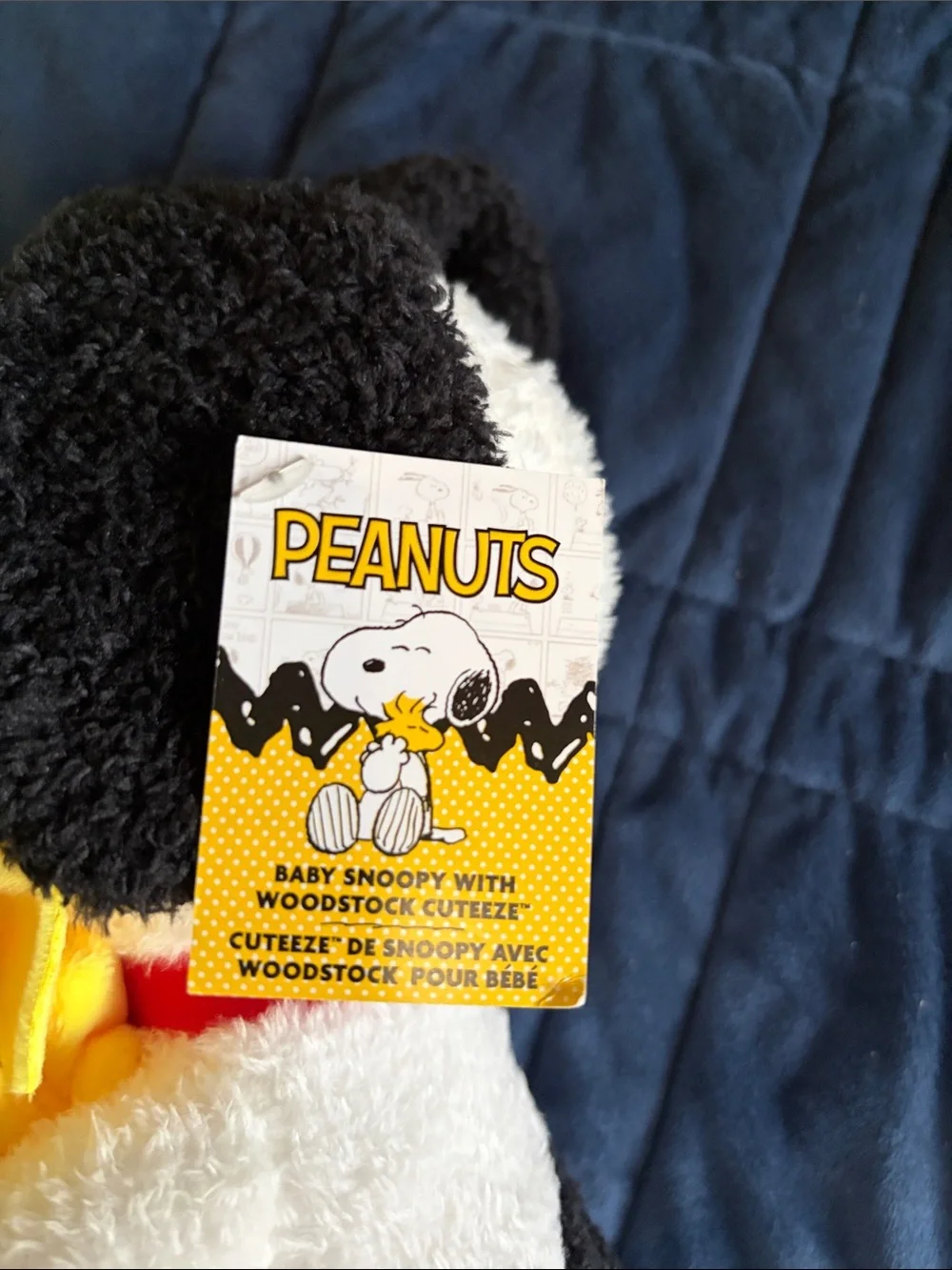 Peanuts Snoopy Plush Dog Toy with Yellow Woodstock - White, Black & Yellow